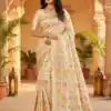 Off White Banarasi Silk Zari Work All Over Saree | Sarees, Bollywood Sarees, Creative Sarees, Designer Sarees, Embroidered Sarees, Ethnic Saree, Modern Digital sarees, Party Wear Sarees