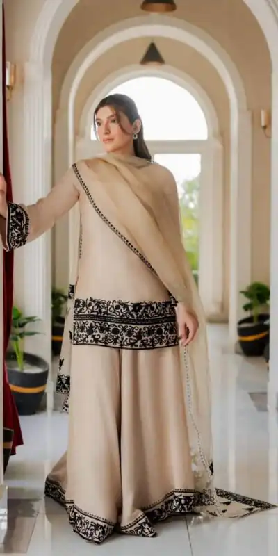 Off White Natural Crap Thread Work Salwar Suit | Jump Suits, Salwar suit, Casual Suits, Creative suits, Designer Suits, Palazzo Suits, Party Wear Suits, Patiala Suits, Straight Suits
