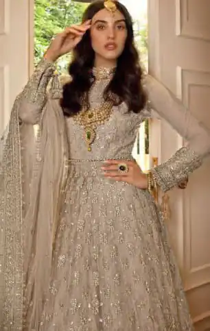 Off White Net Embroidery Mirror Work Anarkali Suit | Anarkali Suits, Bollywood Anarkali, Creative-Anarkali, Designer Anarkali, Embroidered Anarkali, Party Wear Anarkali