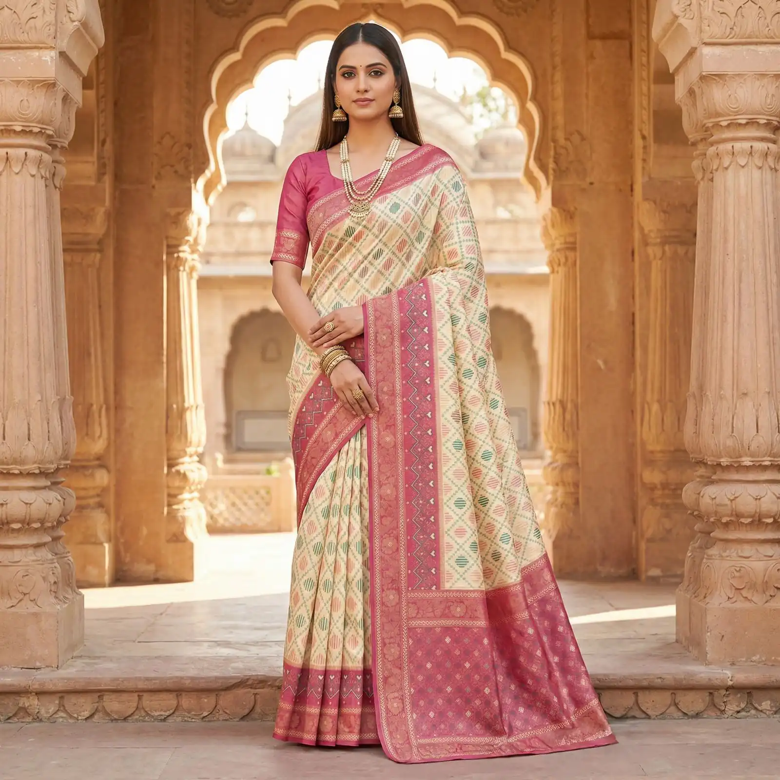 Off White Pochampalli Silk Lace Zari Work Saree | Sarees, Bollywood Sarees, Creative Sarees, Designer Sarees, Embroidered Sarees, Ethnic Saree, Modern Digital sarees, Party Wear Sarees
