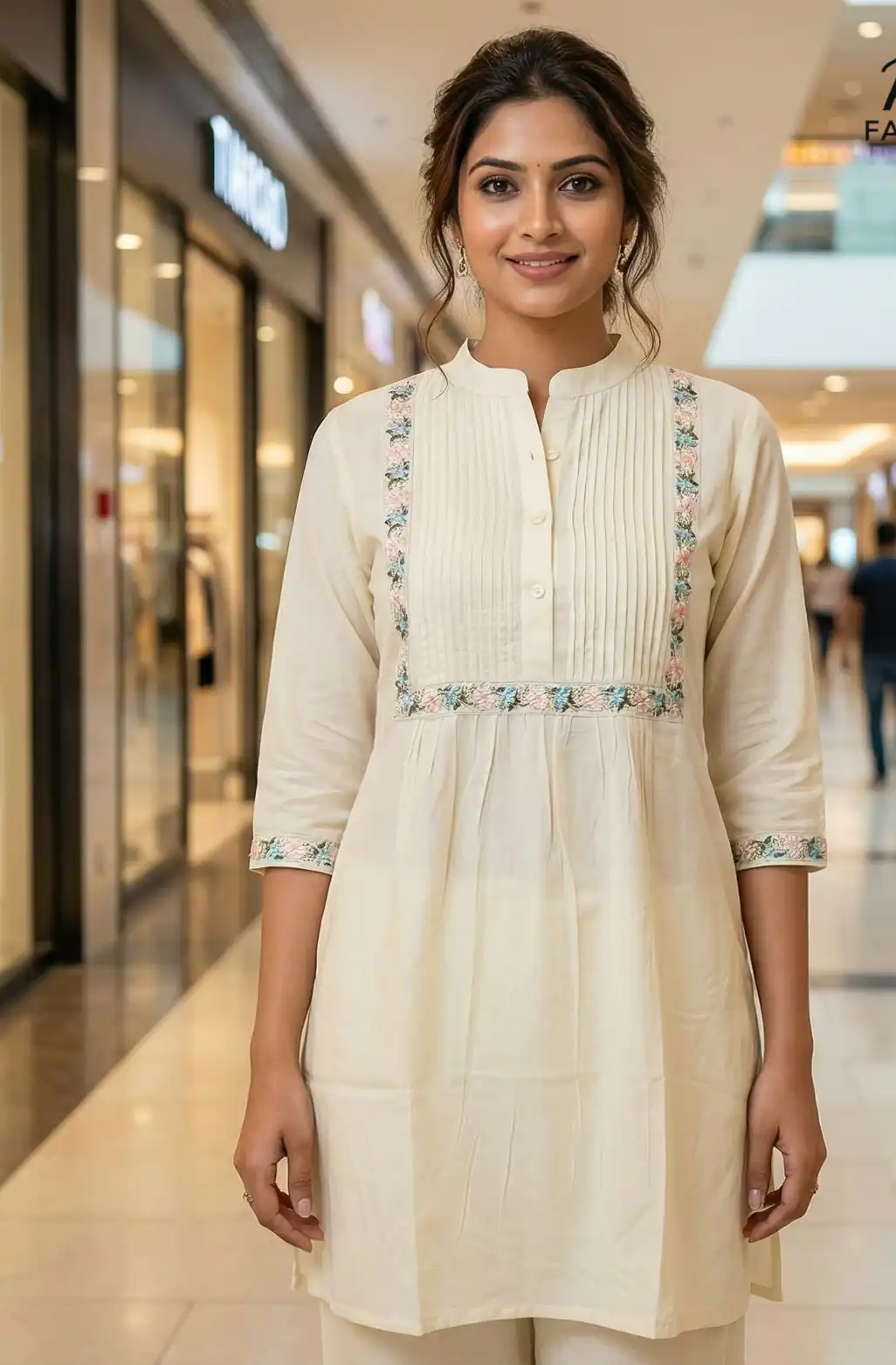 Off White Rayon Multi Embroidery Work Kurti | Kurti, Bollywood Kurti, Creative Kurtis, Designer Kurti, Party Wear Kurti, Selfie Kurti