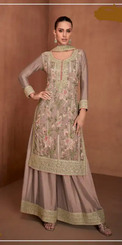 Onion Chinon Embroidery Work Salwar Suit | Jump Suits, Salwar suit, Casual Suits, Creative suits, Designer Suits, Palazzo Suits, Party Wear Suits, Patiala Suits, Straight Suits