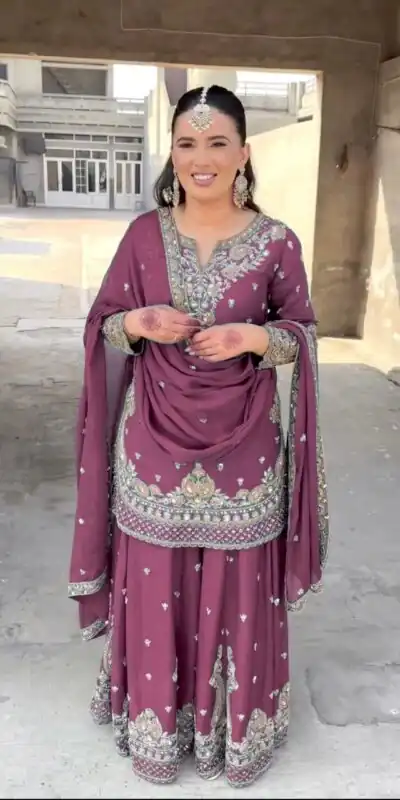 Onion Chinon Silk Embroidery Work Salwar Suit | Jump Suits, Salwar suit, Casual Suits, Creative suits, Designer Suits, Palazzo Suits, Party Wear Suits, Patiala Suits, Straight Suits