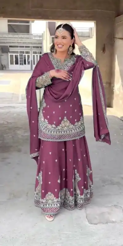Onion Chinon Silk Embroidery Work Salwar Suit | Jump Suits, Salwar suit, Casual Suits, Creative suits, Designer Suits, Palazzo Suits, Party Wear Suits, Patiala Suits, Straight Suits