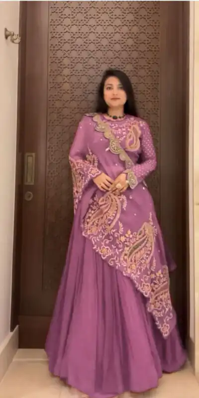 Onion Georgette Embroidery Work Lehenga Choli | Lehenga, Bollywood Lehenga, Creative Lehenga, Designer Lehenga, Embroidered Lehenga, Party Wear Lehenga