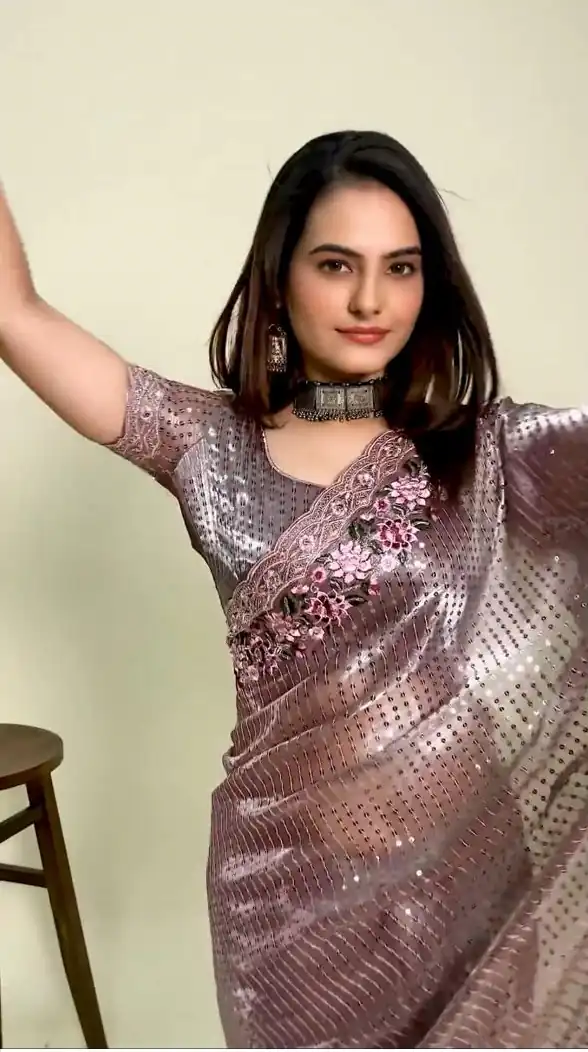 Onion Premium Jimmy choo Silk Saree | Sarees, Bollywood Sarees, Creative Sarees, Designer Sarees, Embroidered Sarees, Ethnic Saree, Modern Digital sarees, Party Wear Sarees