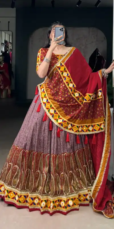 Onion Tasar Kashmiri Lehenga Choli | Lehenga, Bollywood Lehenga, Creative Lehenga, Designer Lehenga, Embroidered Lehenga, Party Wear Lehenga