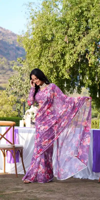 Onion Weightless Printed Pearl Saree | Sarees, Bollywood Sarees, Creative Sarees, Designer Sarees, Embroidered Sarees, Ethnic Saree, Modern Digital sarees, Party Wear Sarees