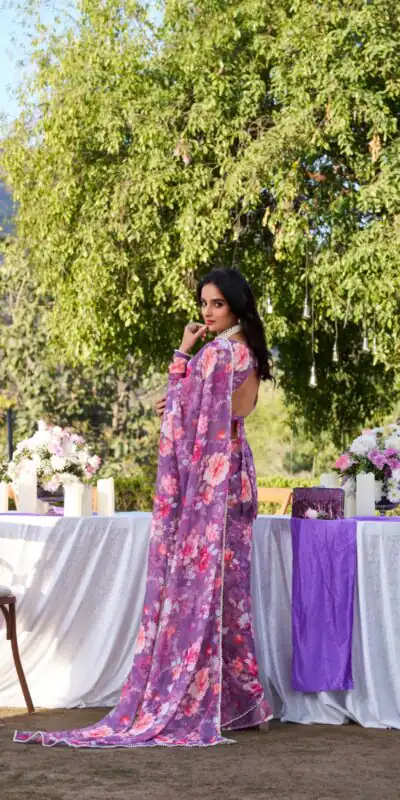 Onion Weightless Printed Pearl Saree | Sarees, Bollywood Sarees, Creative Sarees, Designer Sarees, Embroidered Sarees, Ethnic Saree, Modern Digital sarees, Party Wear Sarees
