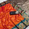 Orange Banarasi Silk Weaving Lace Zari Work Saree | Sarees, Bollywood Sarees, Creative Sarees, Designer Sarees, Embroidered Sarees, Ethnic Saree, Modern Digital sarees, Party Wear Sarees