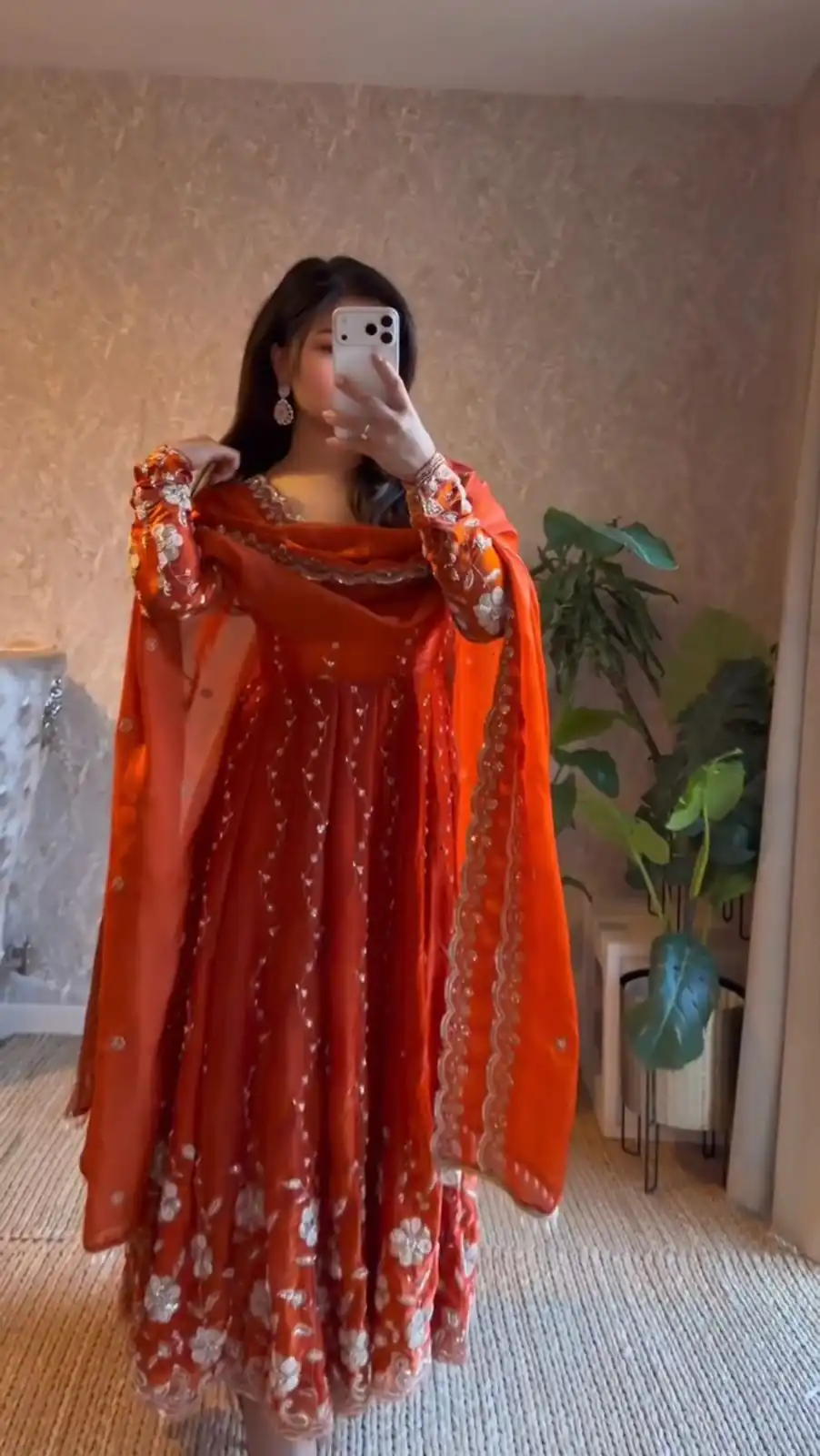 Orange Fendy Silk Sequence Work Salwar Suit | Jump Suits, Salwar suit, Casual Suits, Creative suits, Designer Suits, Palazzo Suits, Party Wear Suits, Patiala Suits, Straight Suits