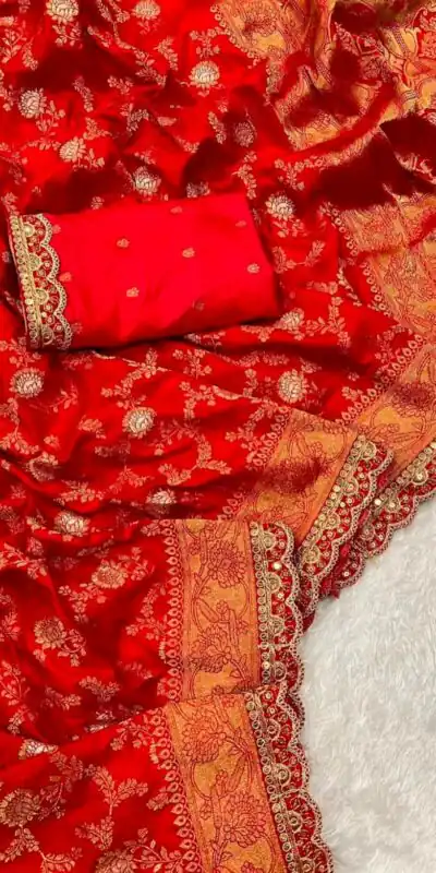 Orange Jacquard Weaving Embroidery Cording Lace Saree | Sarees, Bollywood Sarees, Creative Sarees, Designer Sarees, Embroidered Sarees, Ethnic Saree, Modern Digital sarees, Party Wear Sarees