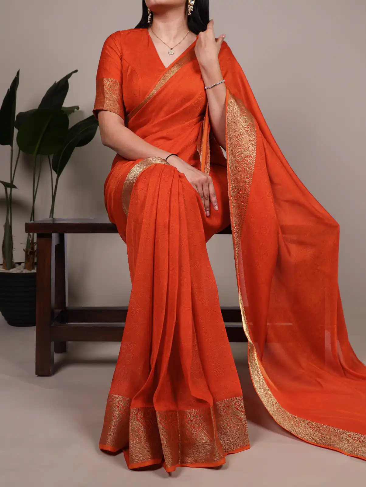 Orange Mass Mello Zari Work Saree | Sarees, Bollywood Sarees, Creative Sarees, Designer Sarees, Embroidered Sarees, Ethnic Saree, Modern Digital sarees, Party Wear Sarees