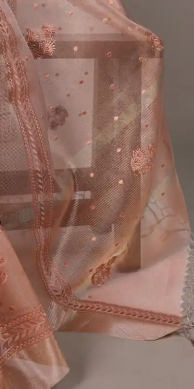 Orange Poly Shimmer Embroidery Work Saree | Sarees, Bollywood Sarees, Creative Sarees, Designer Sarees, Embroidered Sarees, Ethnic Saree, Modern Digital sarees, Party Wear Sarees