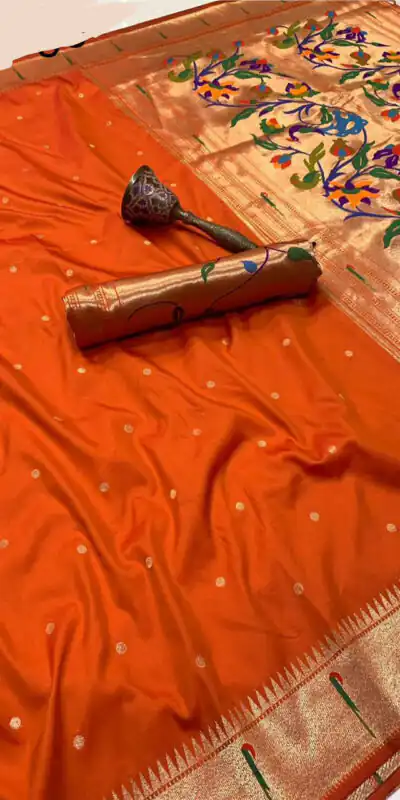 Orange Pure Banarasi Silk Zari Work Saree | Sarees, Bollywood Sarees, Creative Sarees, Designer Sarees, Embroidered Sarees, Ethnic Saree, Modern Digital sarees, Party Wear Sarees
