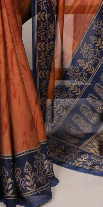 Orange Rangoli Silk Printed Saree | Sarees, Bollywood Sarees, Creative Sarees, Designer Sarees, Embroidered Sarees, Ethnic Saree, Modern Digital sarees, Party Wear Sarees
