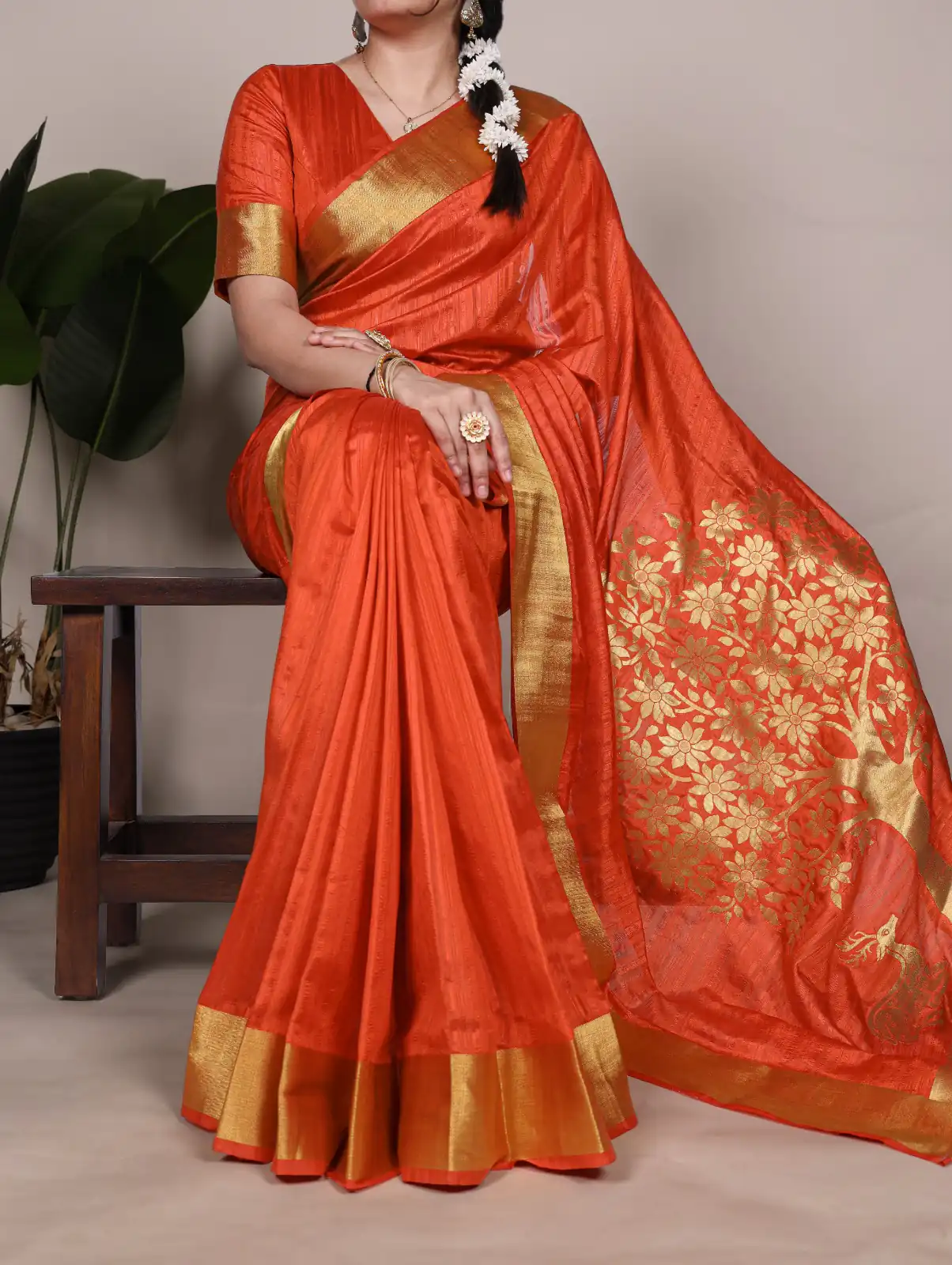 Orange Raw Silk Zari Weaving Saree | Sarees, Bollywood Sarees, Creative Sarees, Designer Sarees, Embroidered Sarees, Ethnic Saree, Modern Digital sarees, Party Wear Sarees
