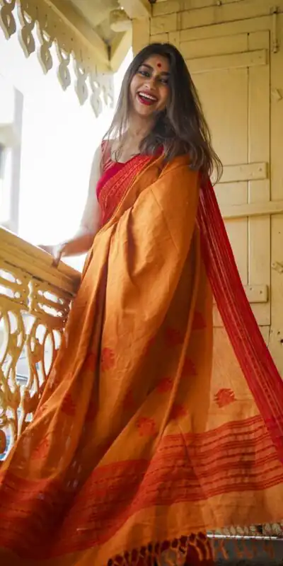 Orange Soft Lilan Slab All Over Weaving Work Saree | Sarees, Bollywood Sarees, Creative Sarees, Designer Sarees, Embroidered Sarees, Ethnic Saree, Modern Digital sarees, Party Wear Sarees
