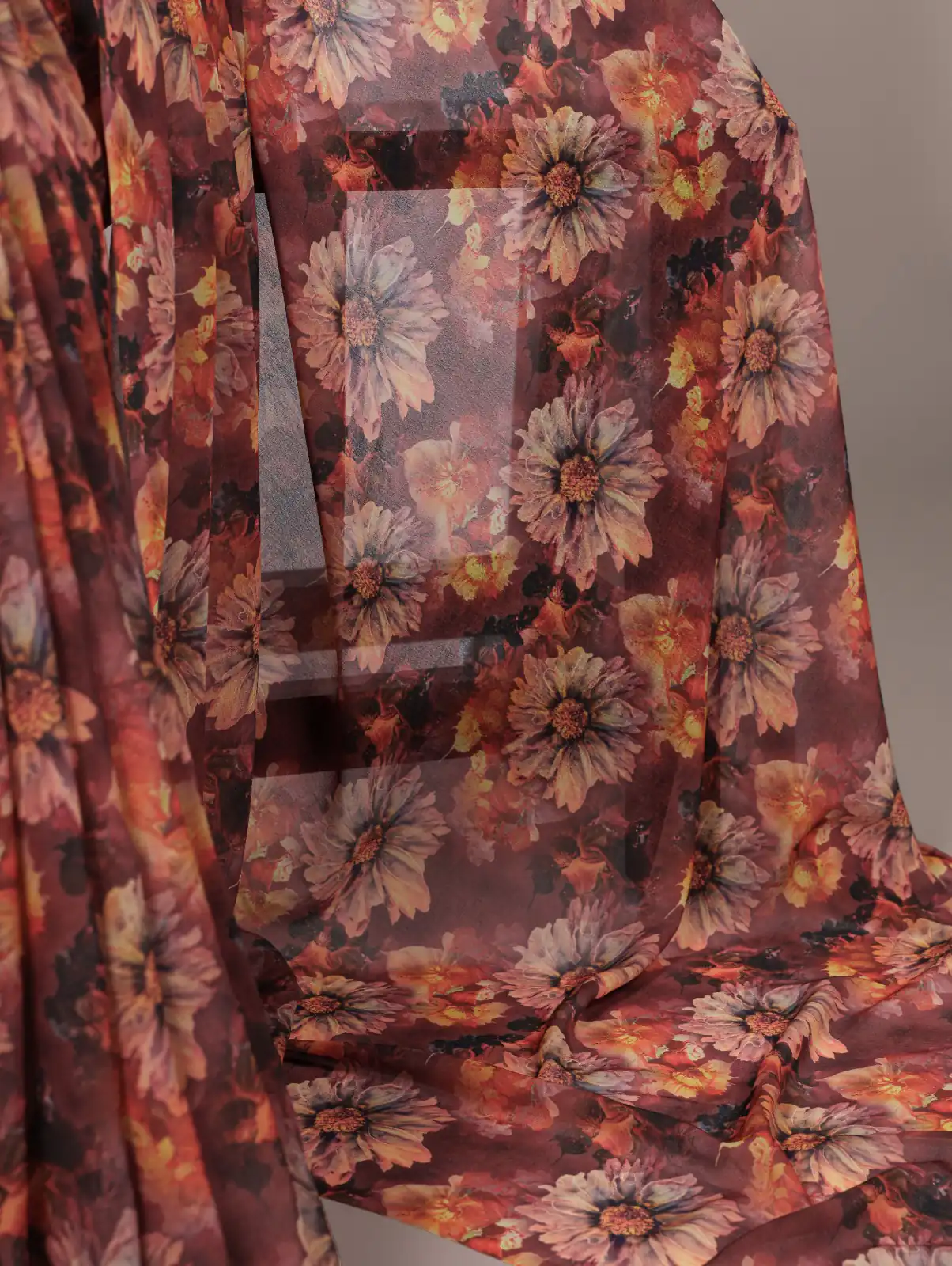 Orange Weightless Marbal Floral Print Saree | Sarees, Bollywood Sarees, Creative Sarees, Designer Sarees, Embroidered Sarees, Ethnic Saree, Modern Digital sarees, Party Wear Sarees