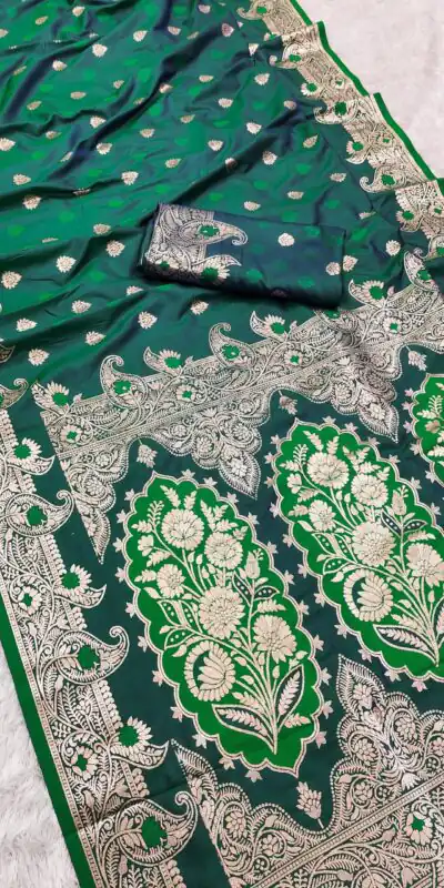 Parrot Green Banarasi Lace Zari Work Saree | Sarees, Bollywood Sarees, Creative Sarees, Designer Sarees, Embroidered Sarees, Ethnic Saree, Modern Digital sarees, Party Wear Sarees