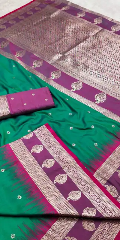 Parrot Green Banarasi Silk Zari Lace Work Saree | Sarees, Bollywood Sarees, Creative Sarees, Designer Sarees, Embroidered Sarees, Ethnic Saree, Modern Digital sarees, Party Wear Sarees