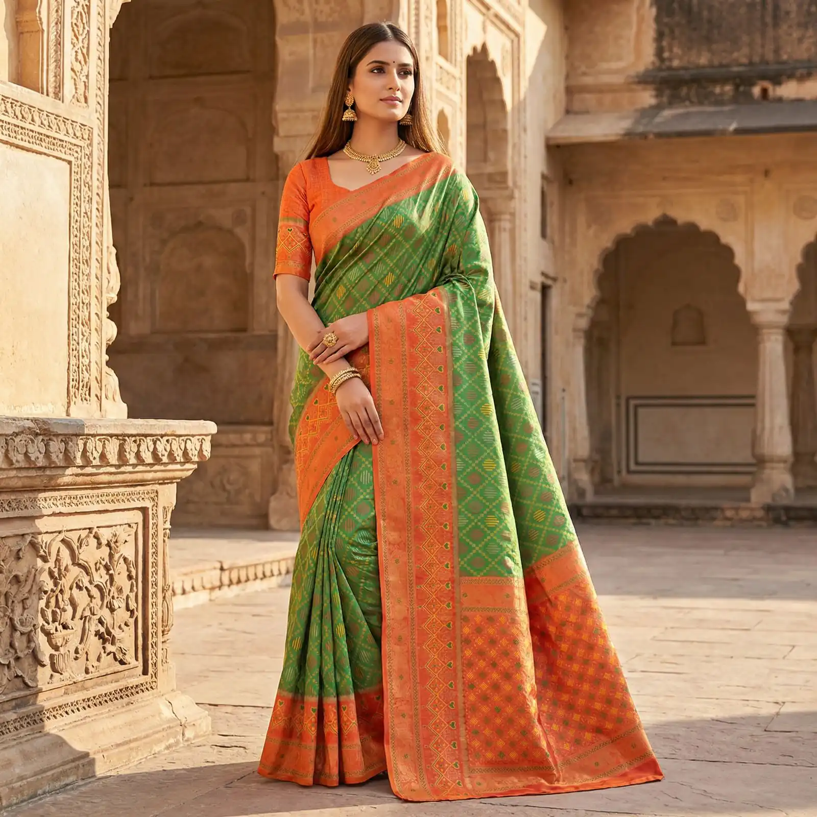 Parrot Green Pochampalli Lace Zari Work Saree | Sarees, Bollywood Sarees, Creative Sarees, Designer Sarees, Embroidered Sarees, Ethnic Saree, Modern Digital sarees, Party Wear Sarees