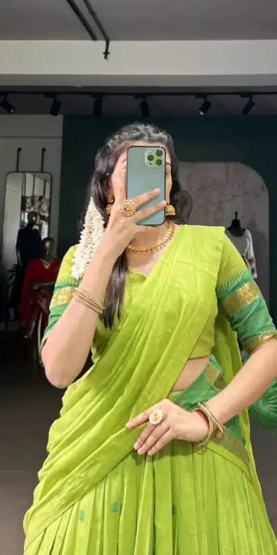 Parrot Green Pure Chanderi Zari Work Lehenga Choli | Lehenga, Bollywood Lehenga, Creative Lehenga, Designer Lehenga, Embroidered Lehenga, Party Wear Lehenga