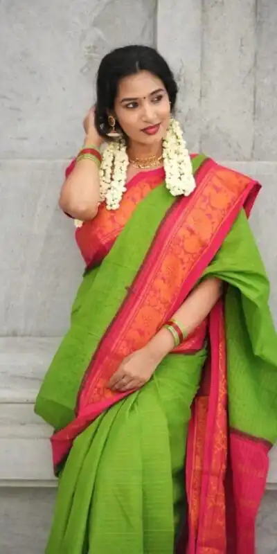 Parrot Green Soft Lichi Silk With Lace Saree | Sarees, Bollywood Sarees, Creative Sarees, Designer Sarees, Embroidered Sarees, Ethnic Saree, Modern Digital sarees, Party Wear Sarees