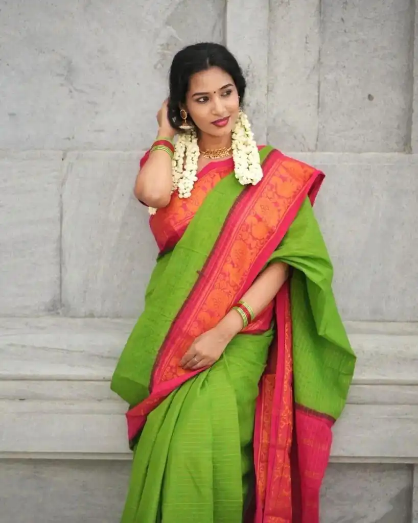 Parrot Green Soft Lichi Silk With Lace Saree | Sarees, Bollywood Sarees, Creative Sarees, Designer Sarees, Embroidered Sarees, Ethnic Saree, Modern Digital sarees, Party Wear Sarees
