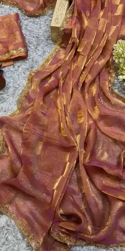 Peach Chiffon Pattern Hand Work Lace Saree | Sarees, Bollywood Sarees, Creative Sarees, Designer Sarees, Embroidered Sarees, Ethnic Saree, Modern Digital sarees, Party Wear Sarees