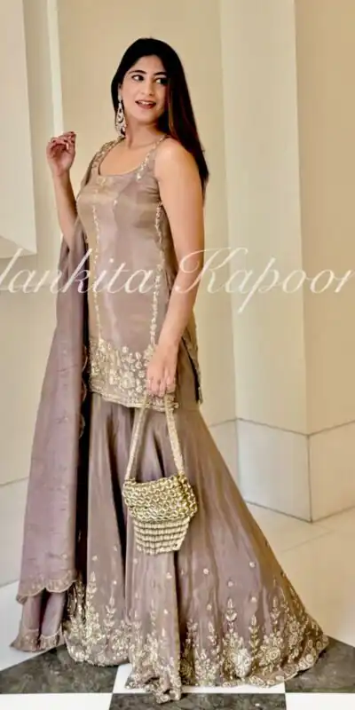 Peach Chinon Silk Embroidery Work Salwar Suit | Jump Suits, Salwar suit, Casual Suits, Creative suits, Designer Suits, Palazzo Suits, Party Wear Suits, Patiala Suits, Straight Suits