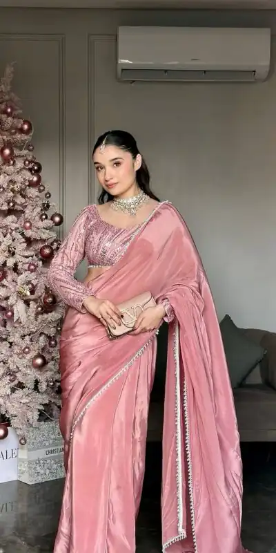 Peach Crepe Silk With Kody Lace Work Saree | Sarees, Bollywood Sarees, Creative Sarees, Designer Sarees, Embroidered Sarees, Ethnic Saree, Modern Digital sarees, Party Wear Sarees