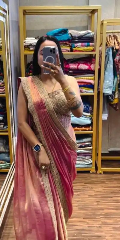 Peach Fandy Satin Lace Embroidery Work Saree | Sarees, Bollywood Sarees, Creative Sarees, Designer Sarees, Embroidered Sarees, Ethnic Saree, Modern Digital sarees, Party Wear Sarees
