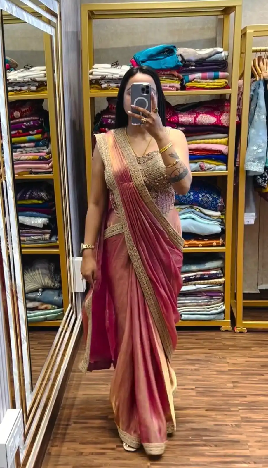 Peach Fandy Satin Lace Embroidery Work Saree | Sarees, Bollywood Sarees, Creative Sarees, Designer Sarees, Embroidered Sarees, Ethnic Saree, Modern Digital sarees, Party Wear Sarees