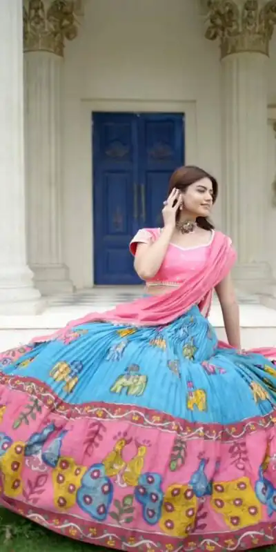 Peach Fox Georgette With Embroider Work Lehenga Choli | Lehenga, Bollywood Lehenga, Creative Lehenga, Designer Lehenga, Embroidered Lehenga, Party Wear Lehenga