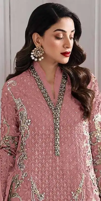 Peach Georgette Sequence Khatli Work Salwar Suit | Jump Suits, Salwar suit, Casual Suits, Creative suits, Designer Suits, Palazzo Suits, Party Wear Suits, Patiala Suits, Straight Suits
