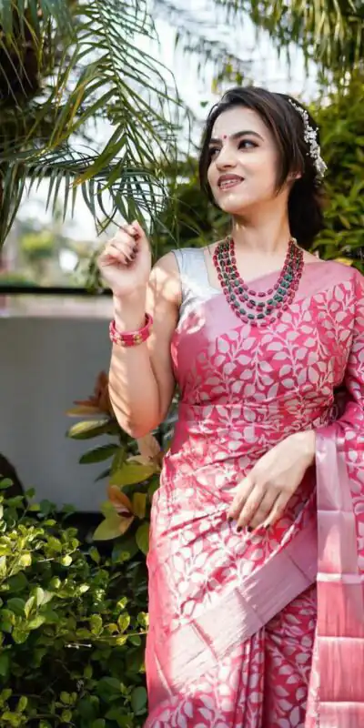 Peach Lichi Silk Lace Work Border Saree | Sarees, Bollywood Sarees, Creative Sarees, Designer Sarees, Embroidered Sarees, Ethnic Saree, Modern Digital sarees, Party Wear Sarees