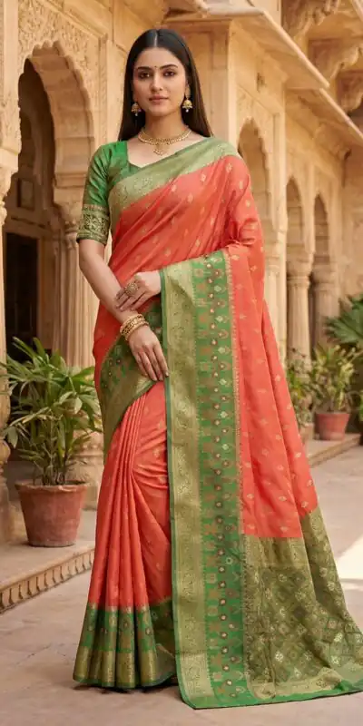 Peach Pochampalli Silk Zari Work Saree | Sarees, Bollywood Sarees, Creative Sarees, Designer Sarees, Embroidered Sarees, Ethnic Saree, Modern Digital sarees, Party Wear Sarees