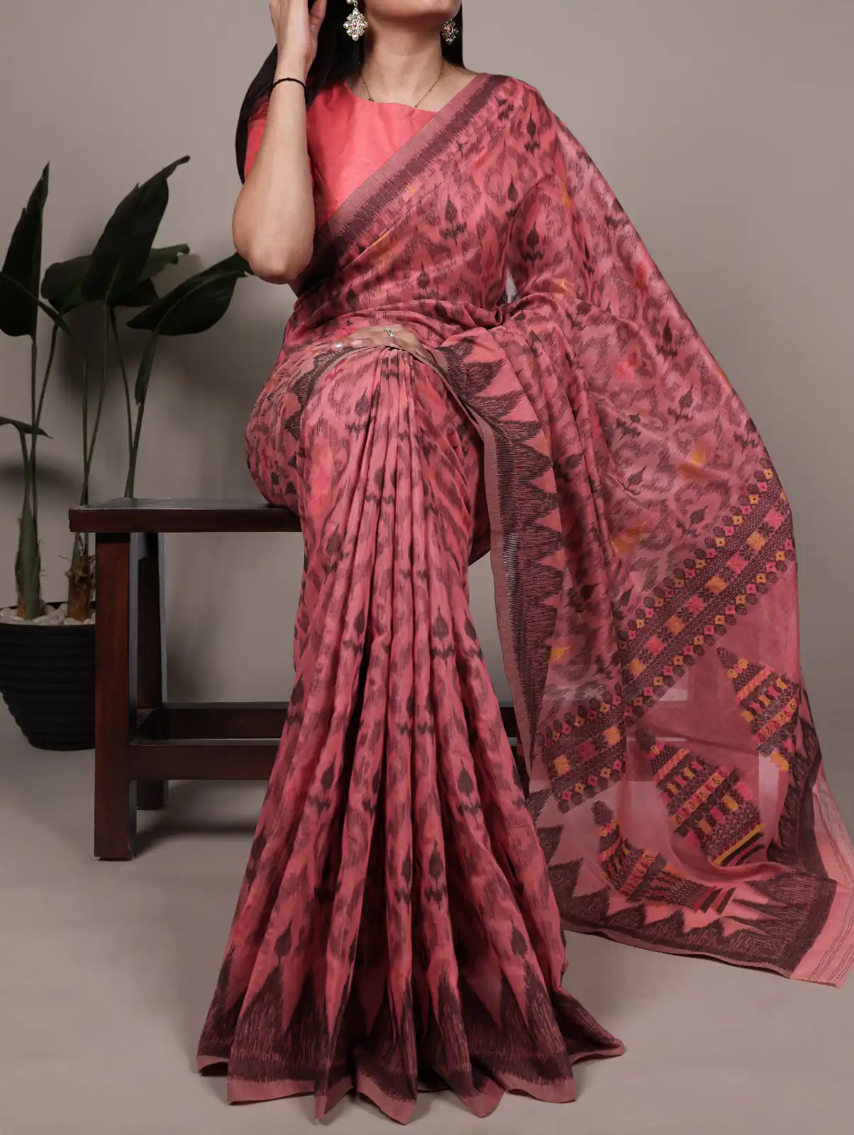 Peach Poly Cotton Thread Weaving Work Saree | Sarees, Bollywood Sarees, Creative Sarees, Designer Sarees, Embroidered Sarees, Ethnic Saree, Modern Digital sarees, Party Wear Sarees