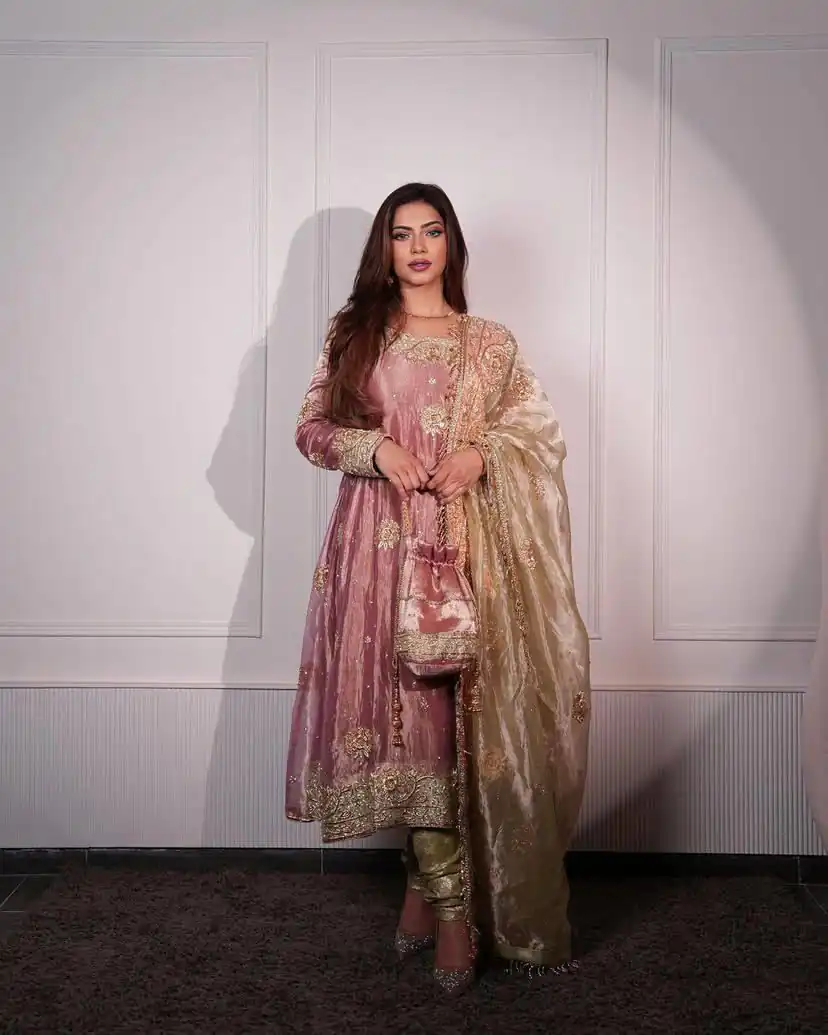 Peach Sequence Embroidery Rivet Moti Work Salwar Suit | Jump Suits, Salwar suit, Casual Suits, Creative suits, Designer Suits, Palazzo Suits, Party Wear Suits, Patiala Suits, Straight Suits