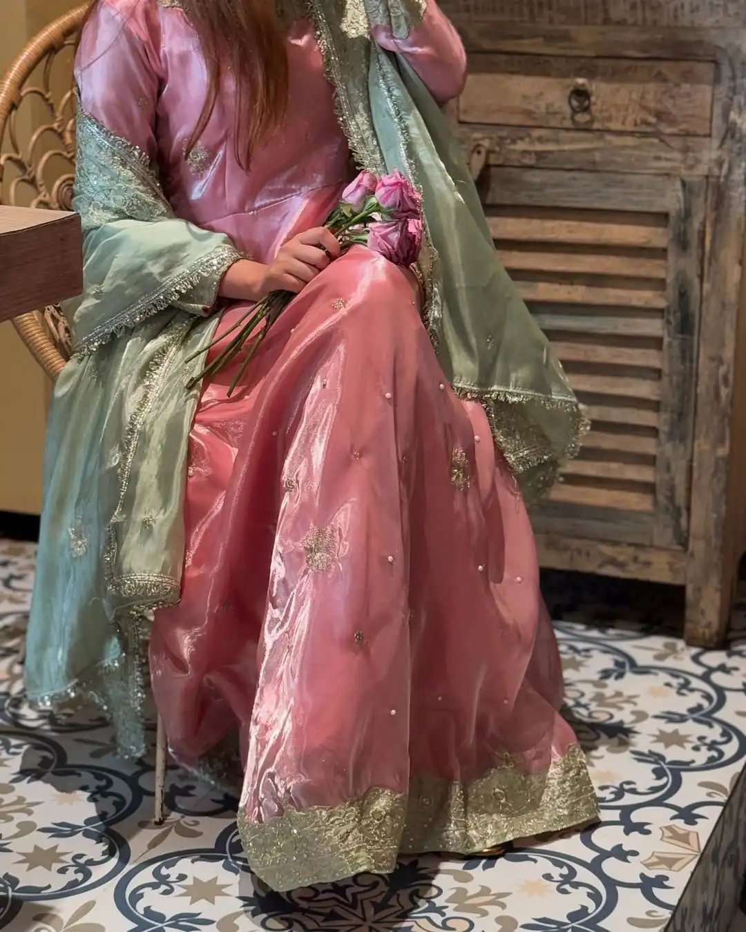 Peach Sequence Embroidery Rivet Moti Work Salwar Suit | Jump Suits, Salwar suit, Casual Suits, Creative suits, Designer Suits, Palazzo Suits, Party Wear Suits, Patiala Suits, Straight Suits