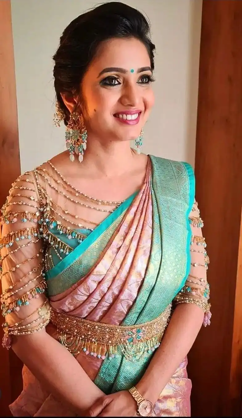 Peach Soft Lichi Silk All Over Saree | Sarees, Bollywood Sarees, Creative Sarees, Designer Sarees, Embroidered Sarees, Ethnic Saree, Modern Digital sarees, Party Wear Sarees