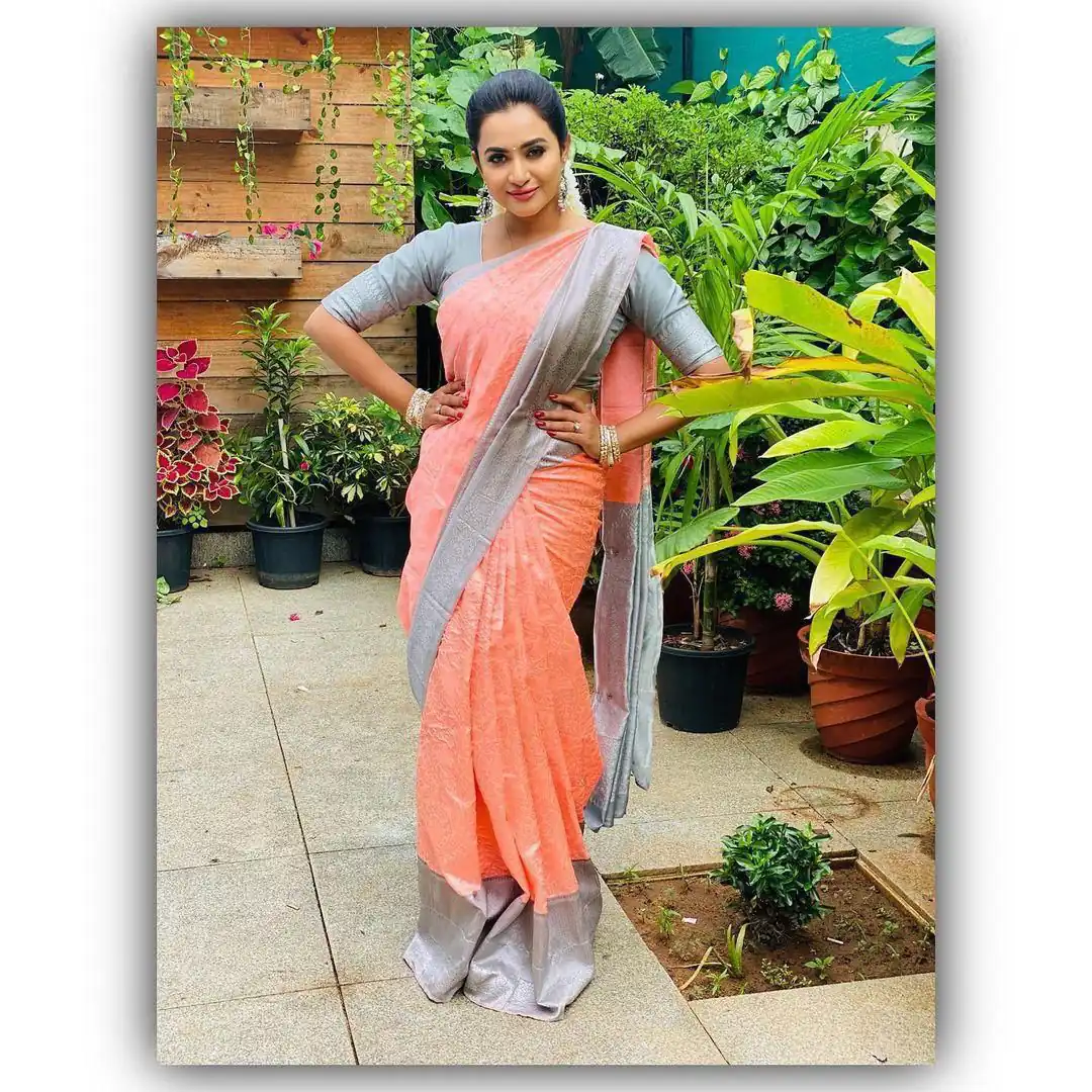 Peach Soft Lichi Silk Border Lace Work Saree | Sarees, Bollywood Sarees, Creative Sarees, Designer Sarees, Embroidered Sarees, Ethnic Saree, Modern Digital sarees, Party Wear Sarees