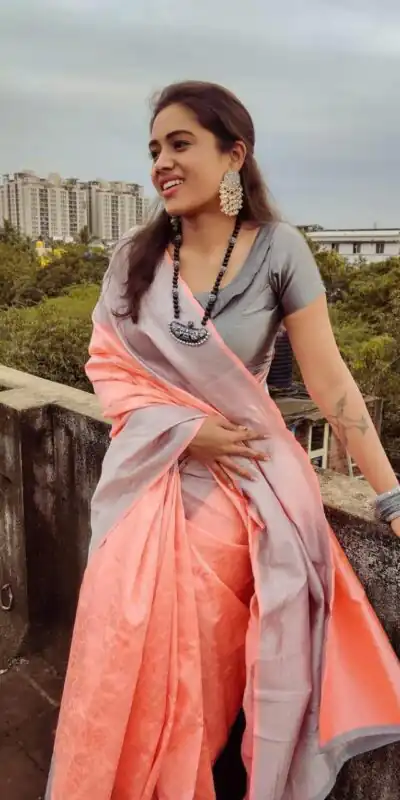 Peach Soft Lichi Silk Border Lace Work Saree | Sarees, Bollywood Sarees, Creative Sarees, Designer Sarees, Embroidered Sarees, Ethnic Saree, Modern Digital sarees, Party Wear Sarees