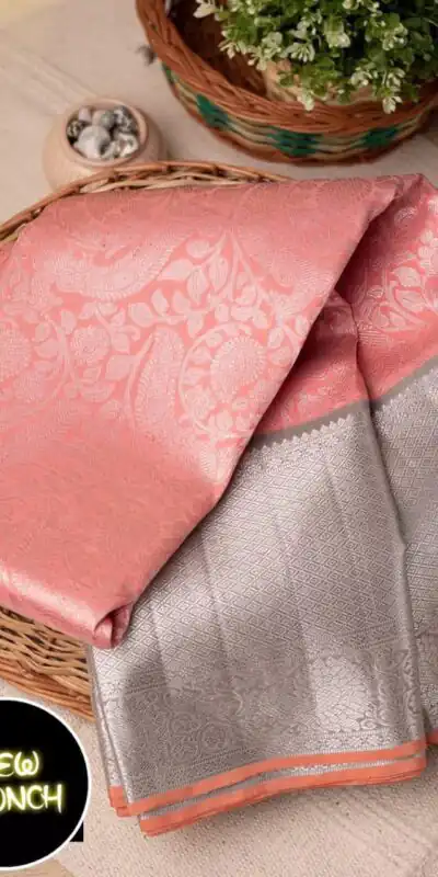 Peach Soft Lichi Silk Border Lace Work Saree | Sarees, Bollywood Sarees, Creative Sarees, Designer Sarees, Embroidered Sarees, Ethnic Saree, Modern Digital sarees, Party Wear Sarees