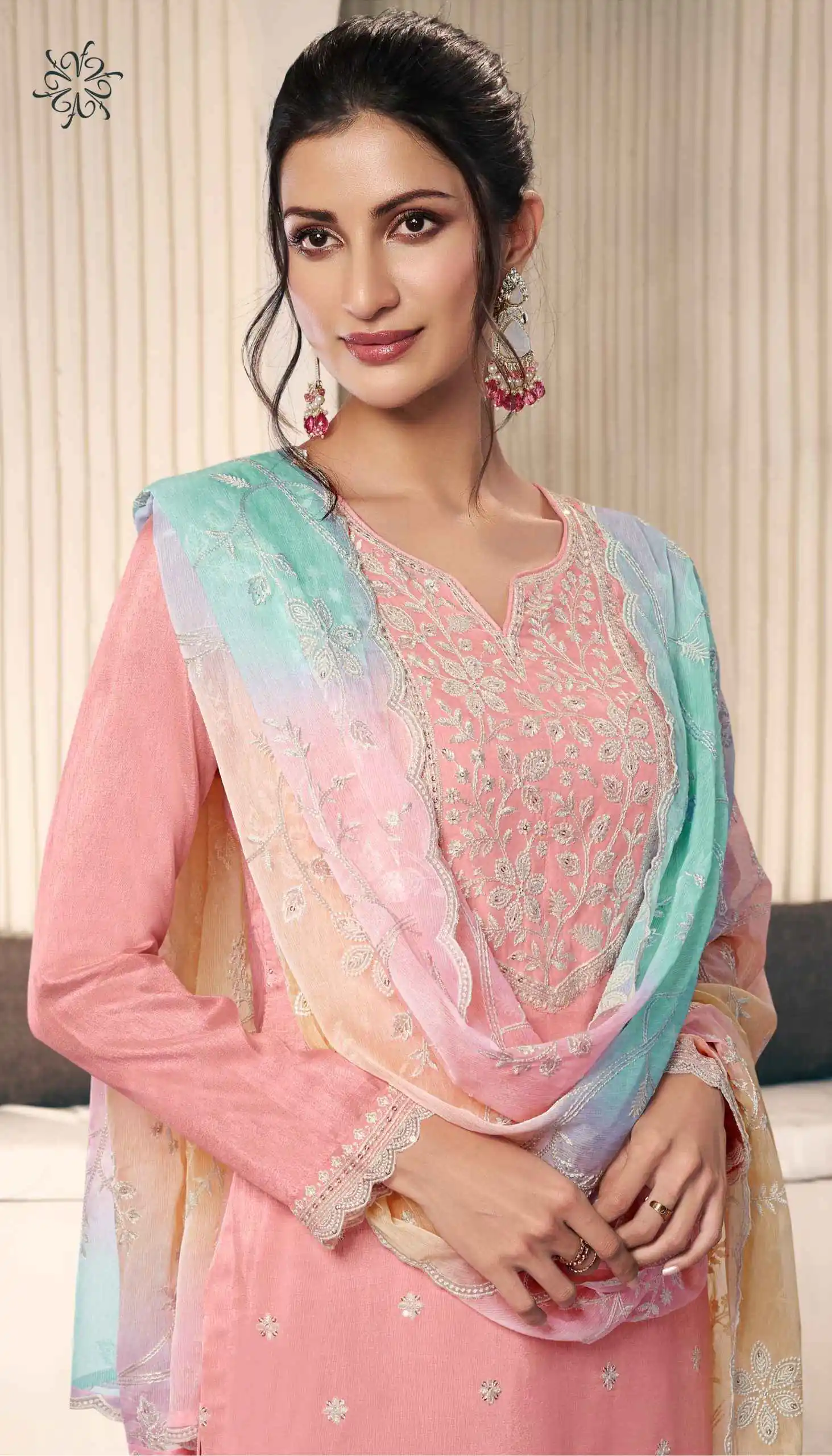 Peach Vichitra Digital Print Embroidery Work Salwar Suit | Jump Suits, Salwar suit, Casual Suits, Creative suits, Designer Suits, Palazzo Suits, Party Wear Suits, Patiala Suits, Straight Suits