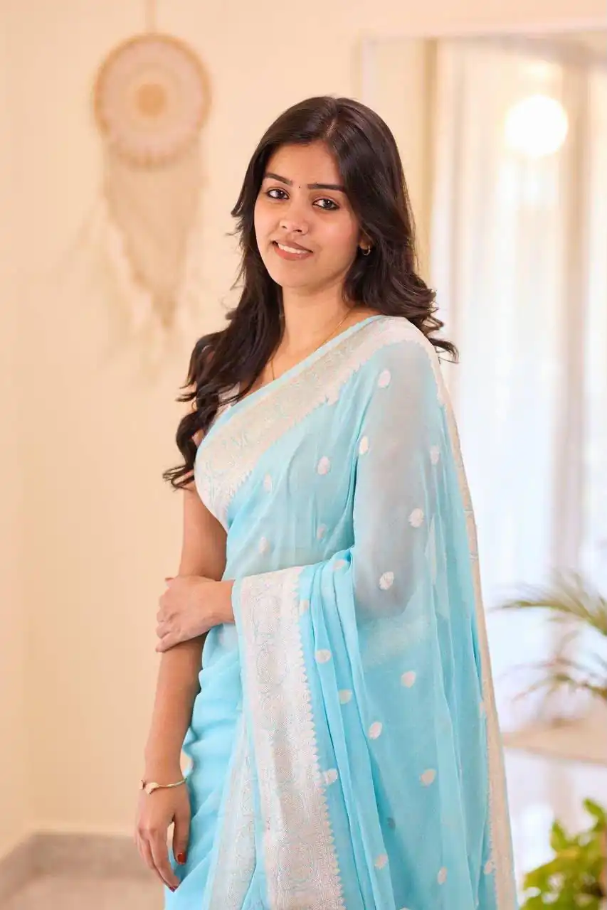 KPR 255 Sky Blue Soft Lilan Slab Saree Perfect for Wedding, Party, Lohri, Durga Puja, Pongal – . Get it for ₹1349. Delivery 4-6 Working Days. Shop now. | Sarees, Bollywood Sarees, Creative Sarees, Designer Sarees, Embroidered Sarees, Ethnic Saree, Modern Digital sarees, Party Wear Sarees
