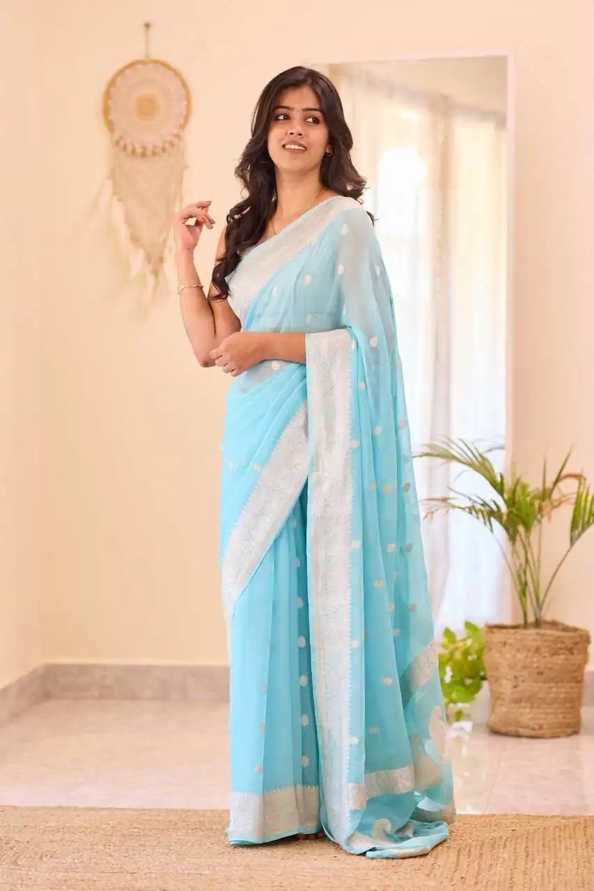 KPR 255 Sky Blue Soft Lilan Slab Saree Perfect for Wedding, Party, Lohri, Durga Puja, Pongal – . Get it for ₹1349. Delivery 4-6 Working Days. Shop now. | Sarees, Bollywood Sarees, Creative Sarees, Designer Sarees, Embroidered Sarees, Ethnic Saree, Modern Digital sarees, Party Wear Sarees