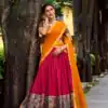 Pink Aastha Silk Lace Zari Work Lehenga Choli | Lehenga, Bollywood Lehenga, Creative Lehenga, Designer Lehenga, Embroidered Lehenga, Party Wear Lehenga
