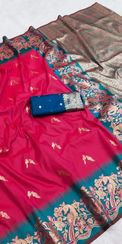 Pink Banarasi Silk Weaving Lace Zari Work Saree | Sarees, Bollywood Sarees, Creative Sarees, Designer Sarees, Embroidered Sarees, Ethnic Saree, Modern Digital sarees, Party Wear Sarees